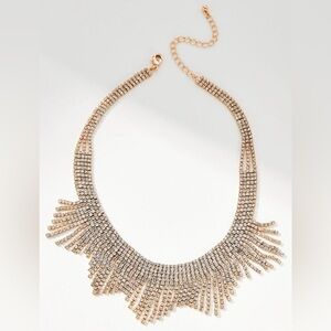 Anthropologie scalloped crystal collar necklace
